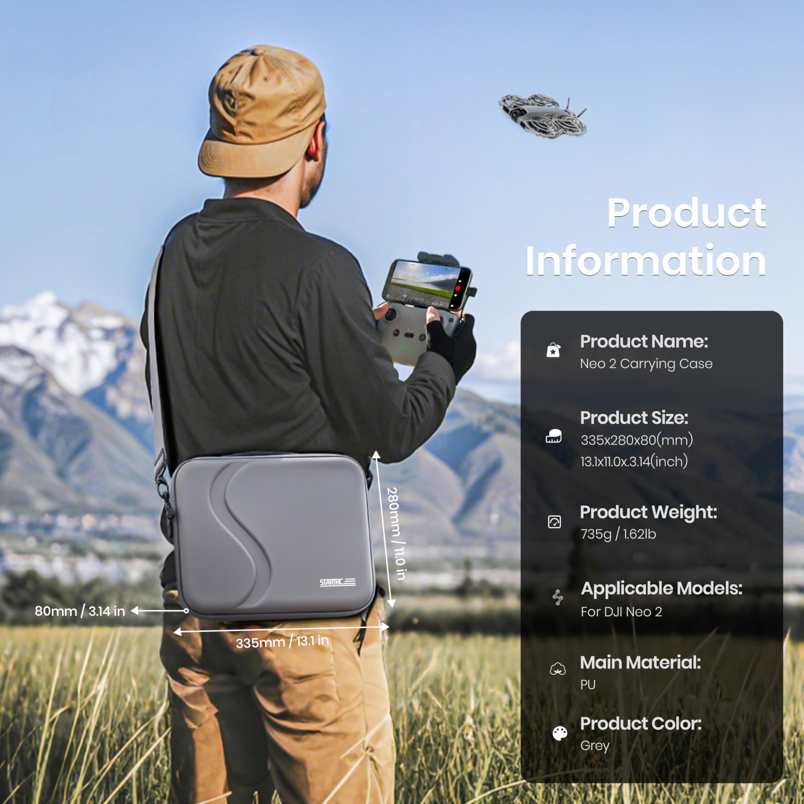 Rc Helicopter Bag - حقيبة حمل لإكسسوارات DJI Neo 2