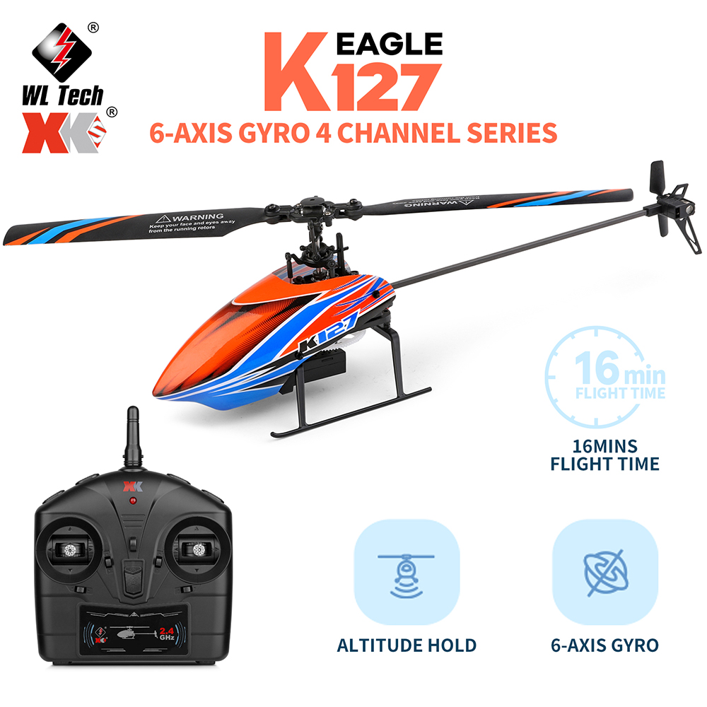 WLtoys XK K127 2.4G 4CH 6-aixs - مراجعة Rc Helicopter Nitro وسعره